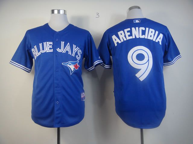 Men Toronto Blue Jays #9 Arencibia Blue MLB Jerseys